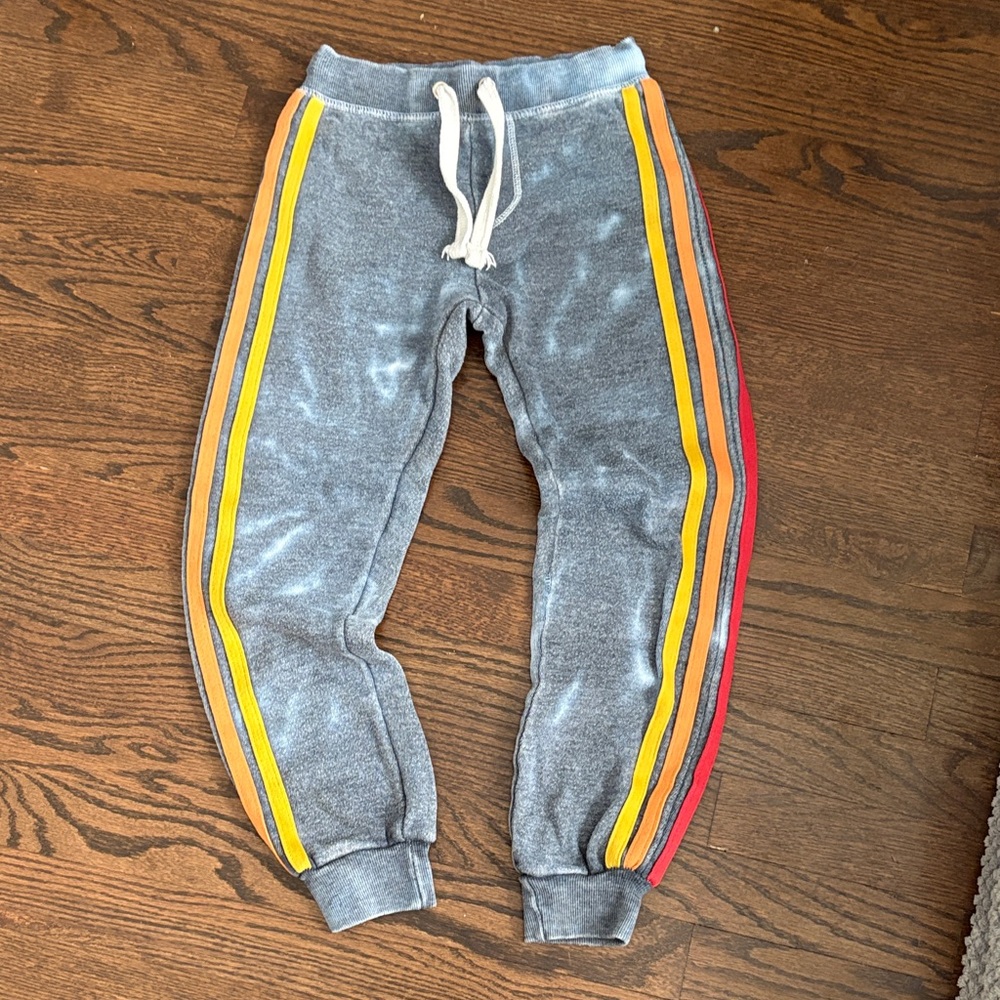 Vintage Havana Kids Gray Joggers with Yellow and Red Stripes